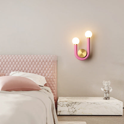 Japanese Aluminum U Shaped Round LED Wall Sconce Lamp