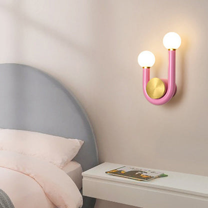 Japanese Aluminum U Shaped Round LED Wall Sconce Lamp