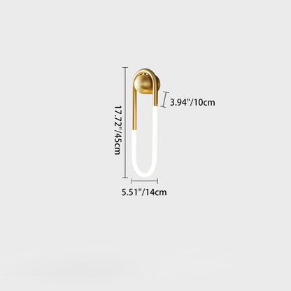 Modern Luxury Brass Acrylic Oval Globe LED Wall Sconce Lamp