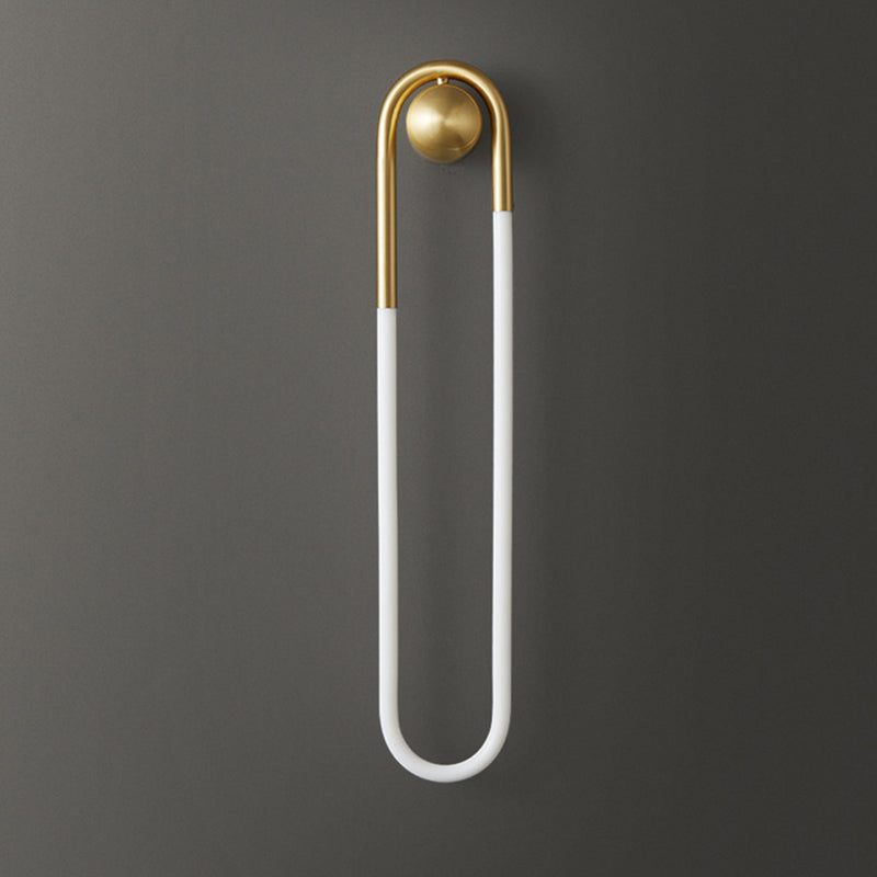 Modern Luxury Brass Acrylic Oval Globe LED Wall Sconce Lamp