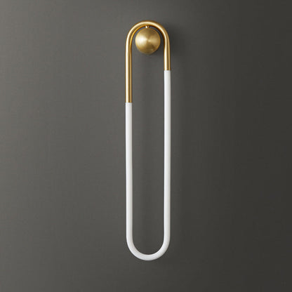 Modern Luxury Brass Acrylic Oval Globe LED Wall Sconce Lamp