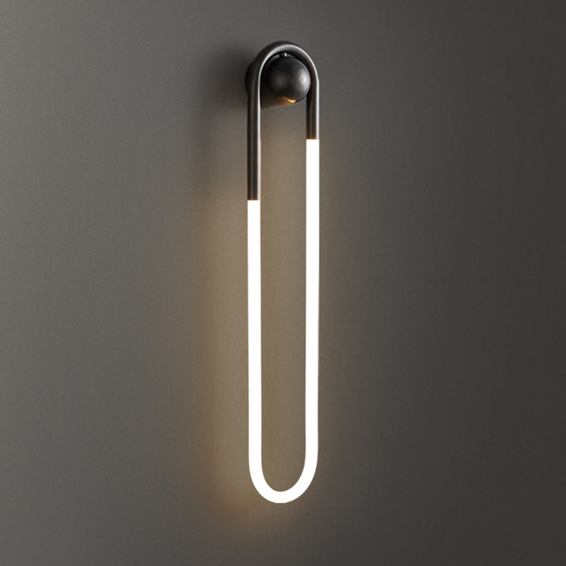 Modern Luxury Brass Acrylic Oval Globe LED Wall Sconce Lamp