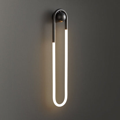 Modern Luxury Brass Acrylic Oval Globe LED Wall Sconce Lamp