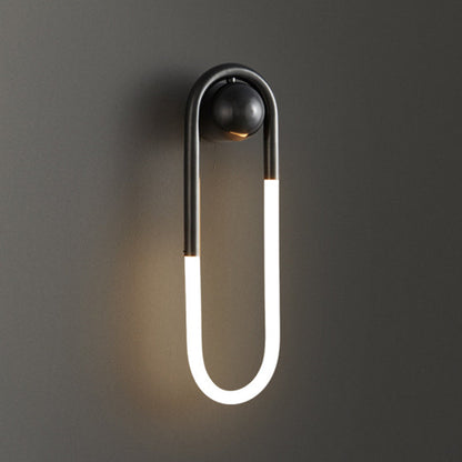 Modern Luxury Brass Acrylic Oval Globe LED Wall Sconce Lamp