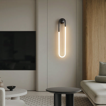 Modern Luxury Brass Acrylic Oval Globe LED Wall Sconce Lamp