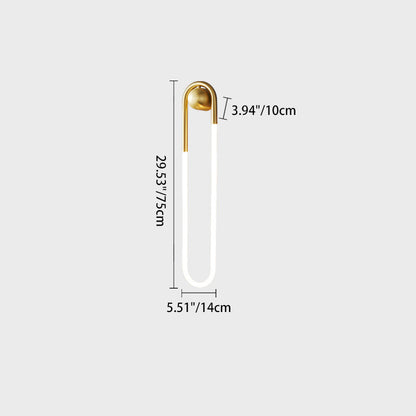 Modern Luxury Brass Acrylic Oval Globe LED Wall Sconce Lamp