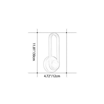 Nordic Acrylic Metal Round Oval LED Wall Sconce Lamp