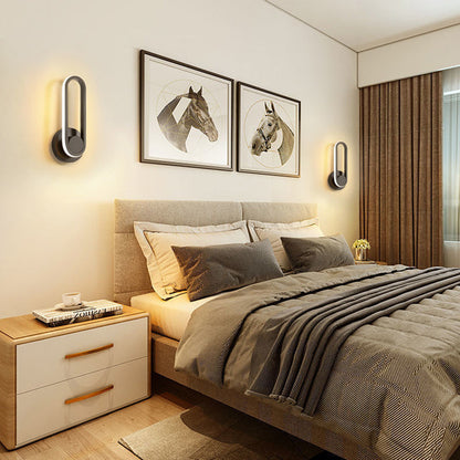 Nordic Acrylic Metal Round Oval LED Wall Sconce Lamp