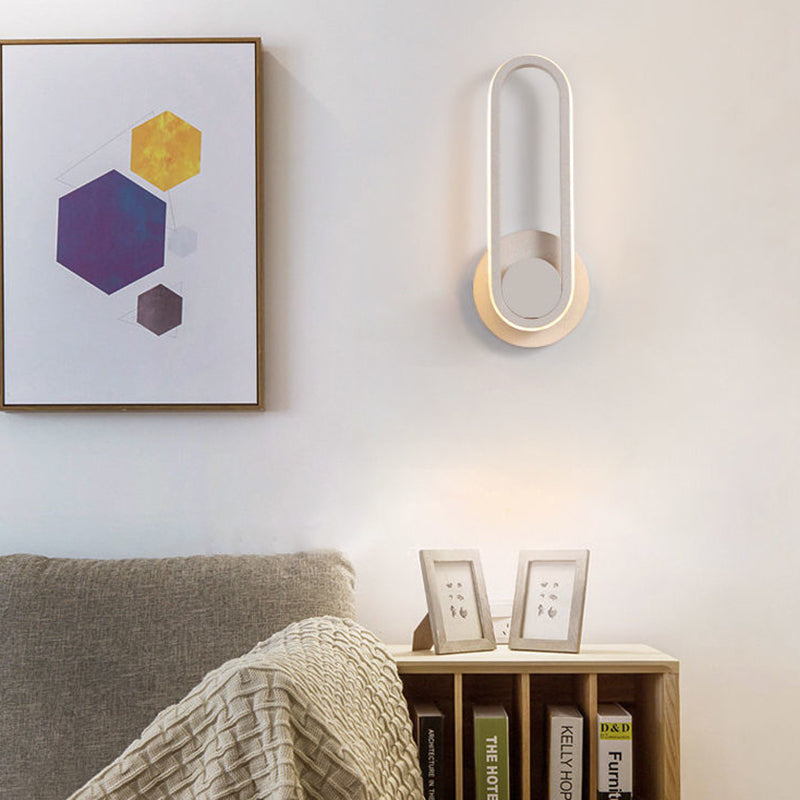 Nordic Acrylic Metal Round Oval LED Wall Sconce Lamp