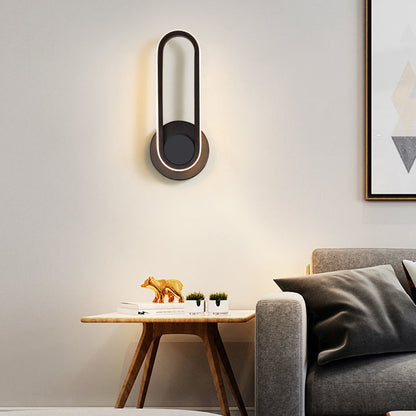 Nordic Acrylic Metal Round Oval LED Wall Sconce Lamp