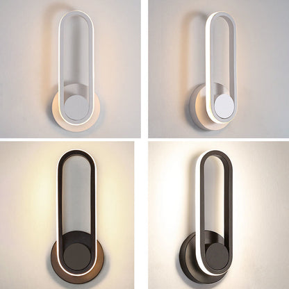 Nordic Acrylic Metal Round Oval LED Wall Sconce Lamp