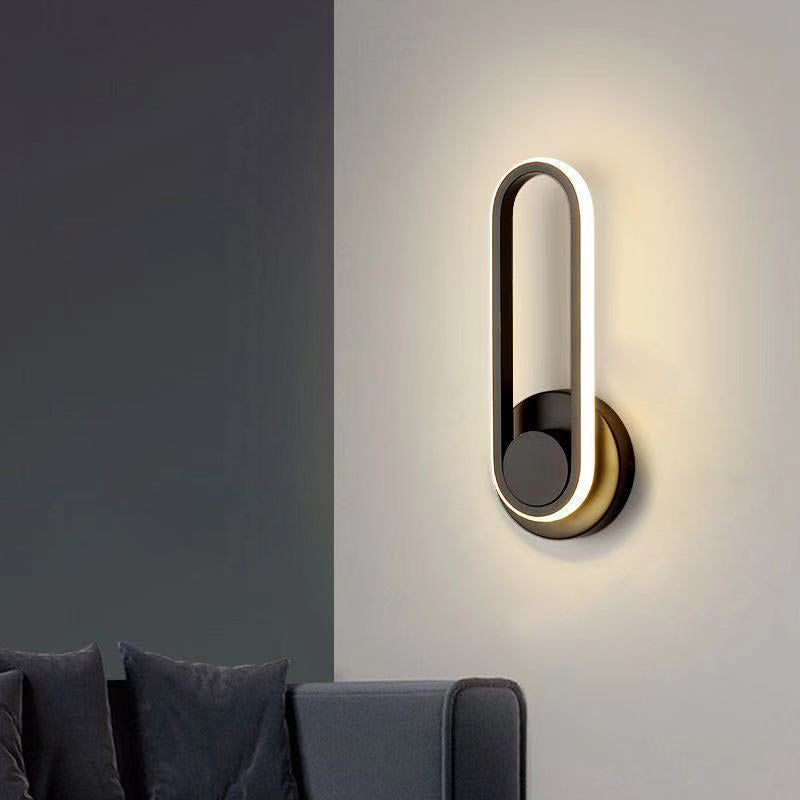 Nordic Acrylic Metal Round Oval LED Wall Sconce Lamp