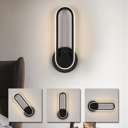 Nordic Acrylic Metal Round Oval LED Wall Sconce Lamp