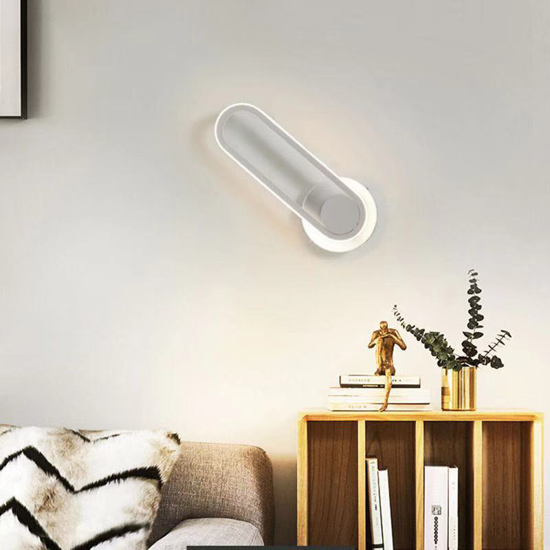Nordic Acrylic Metal Round Oval LED Wall Sconce Lamp