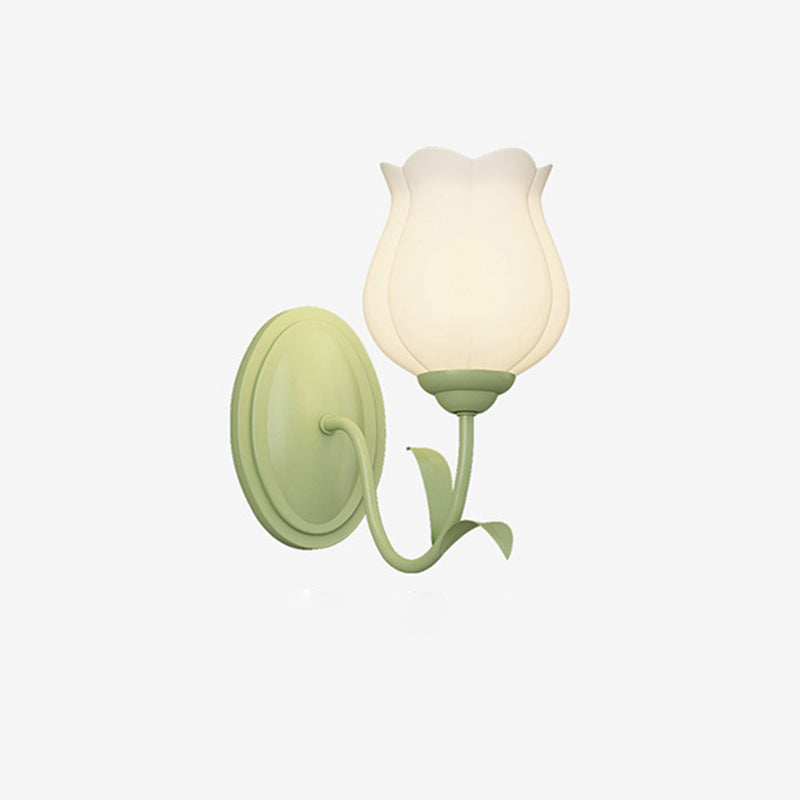 French Iron Flower Leaf 1/2 Light LED Wall Sconce Lamp