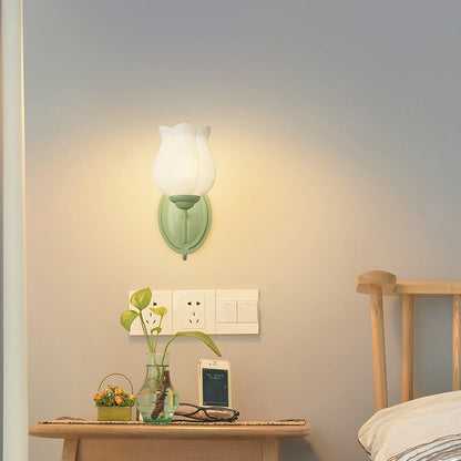 French Iron Flower Leaf 1/2 Light LED Wall Sconce Lamp