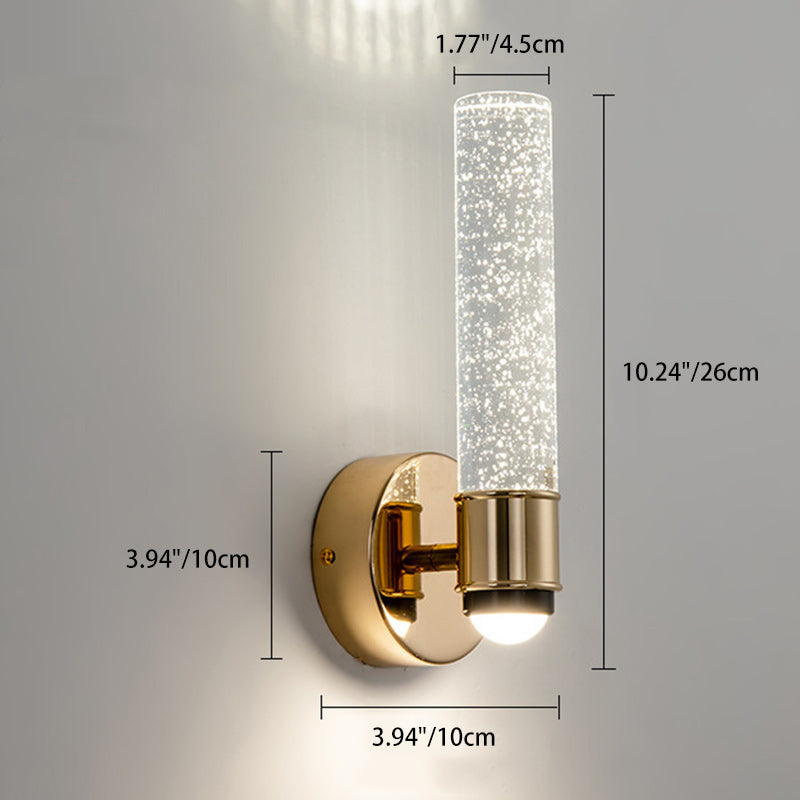 Acrylic Aluminum Crystal Bubble Round LED Wall Sconce Lamp