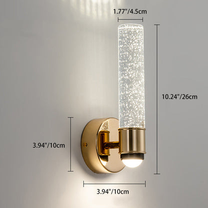 Acrylic Aluminum Crystal Bubble Round LED Wall Sconce Lamp