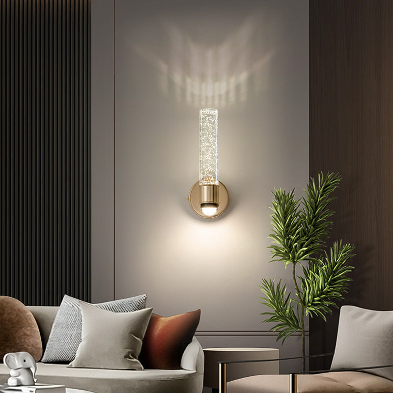 Acrylic Aluminum Crystal Bubble Round LED Wall Sconce Lamp