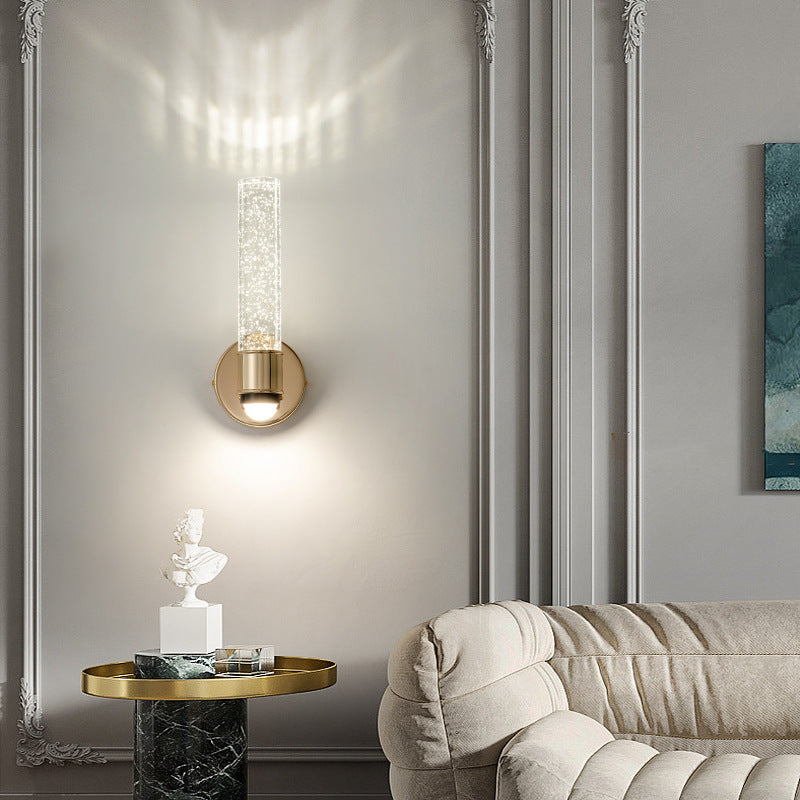 Acrylic Aluminum Crystal Bubble Round LED Wall Sconce Lamp