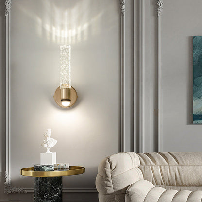 Acrylic Aluminum Crystal Bubble Round LED Wall Sconce Lamp