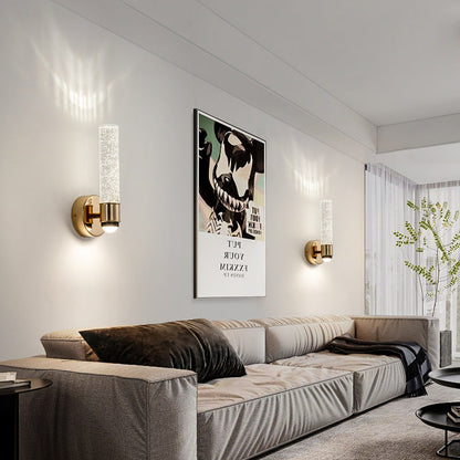 Acrylic Aluminum Crystal Bubble Round LED Wall Sconce Lamp