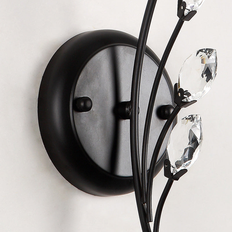 Farmhouse Iron Round Leaf 1/2-Light Wall Sconce Lamp