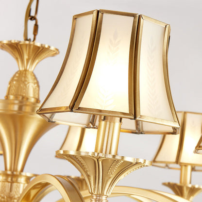 Brass Glass Carved Pattern 1/2 Light Wall Sconce Lamp