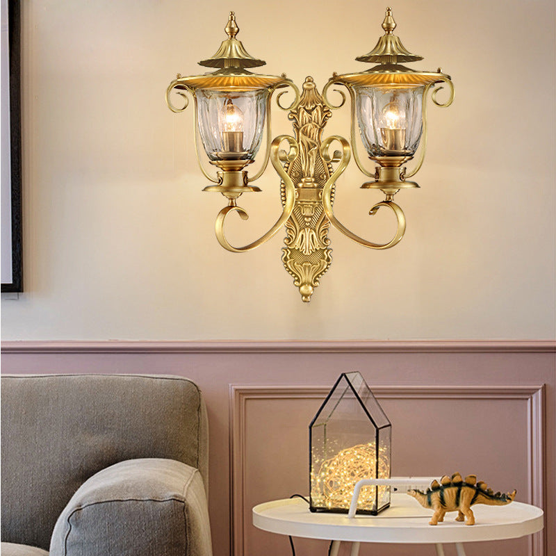 Scandinavian Curved Round 1/2-Light Wall Sconce Lamp