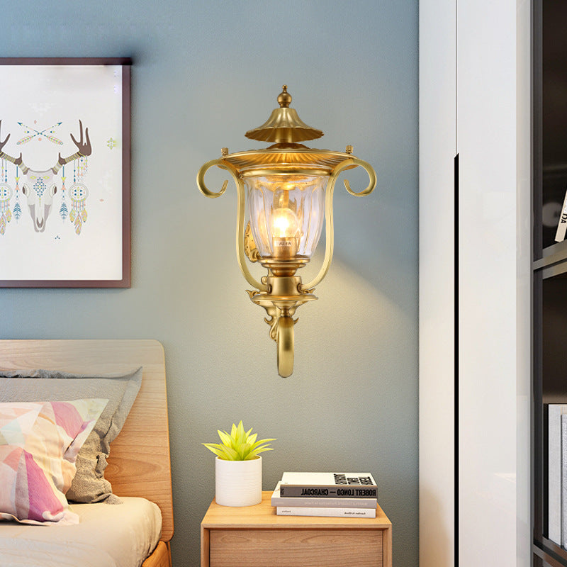 Scandinavian Curved Round 1/2-Light Wall Sconce Lamp