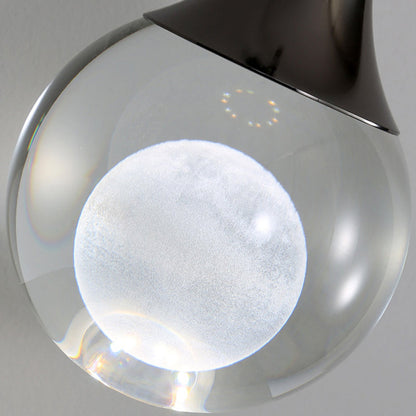 Crystal Ball Aluminum Iron Round 1-Light Wall Sconce Lamp