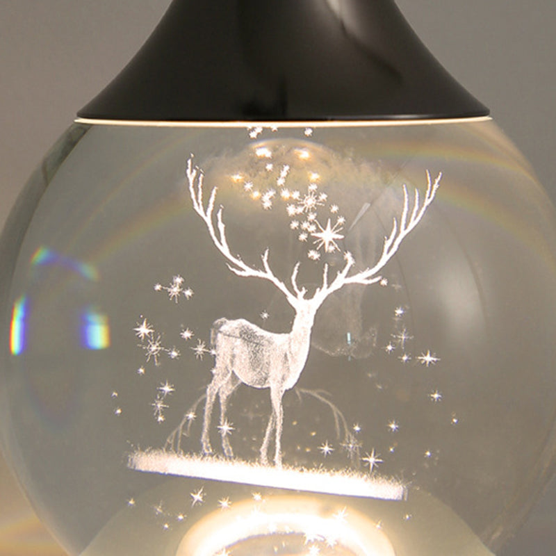 Crystal Ball Aluminum Iron Round 1-Light Wall Sconce Lamp