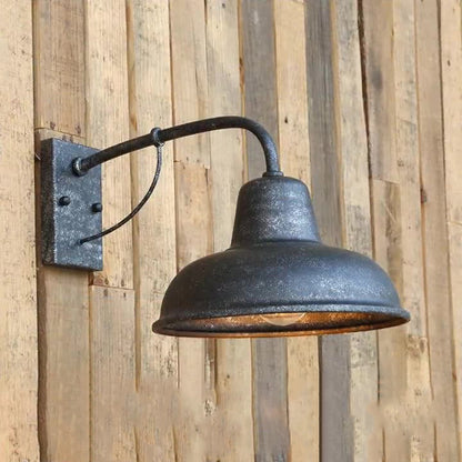Traditional Iron Round Rectangular 1-Light Wall Sconce Lamp