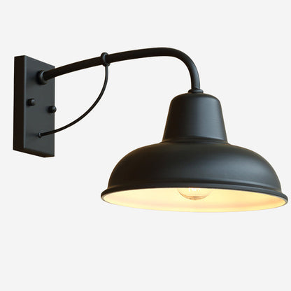 Traditional Iron Round Rectangular 1-Light Wall Sconce Lamp