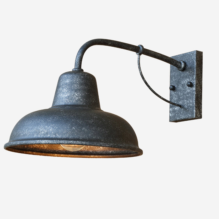Traditional Iron Round Rectangular 1-Light Wall Sconce Lamp