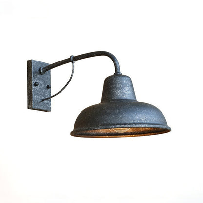 Traditional Iron Round Rectangular 1-Light Wall Sconce Lamp