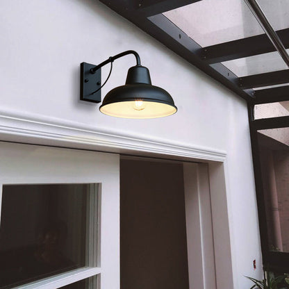 Traditional Iron Round Rectangular 1-Light Wall Sconce Lamp