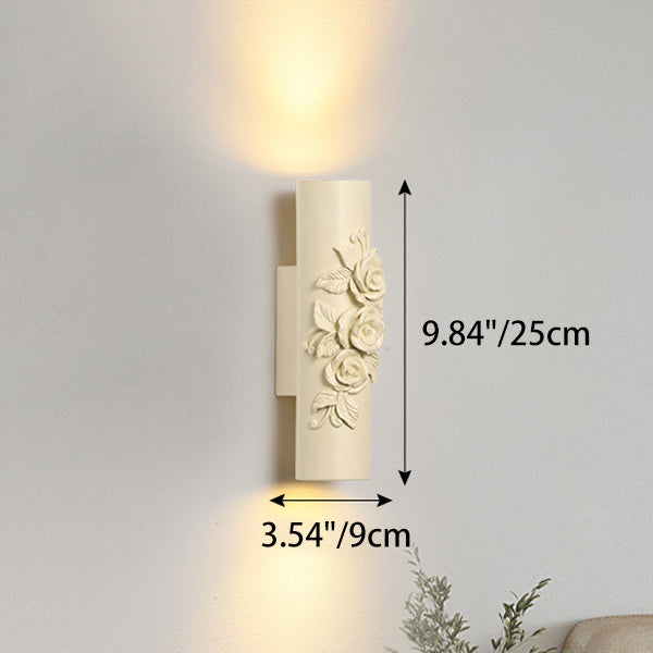 Resin Glass Metal Shell Carved 1-Light Wall Sconce Lamp