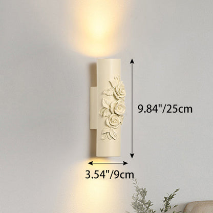 Resin Glass Metal Shell Carved 1-Light Wall Sconce Lamp