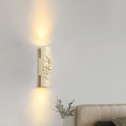 Resin Glass Metal Shell Carved 1-Light Wall Sconce Lamp