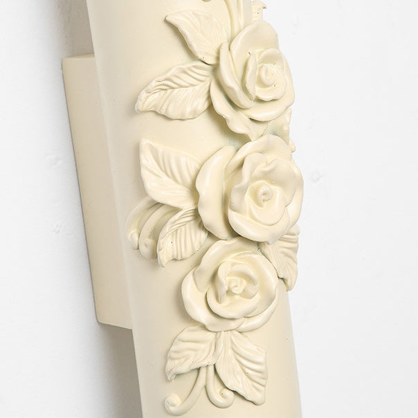 Resin Glass Metal Shell Carved 1-Light Wall Sconce Lamp