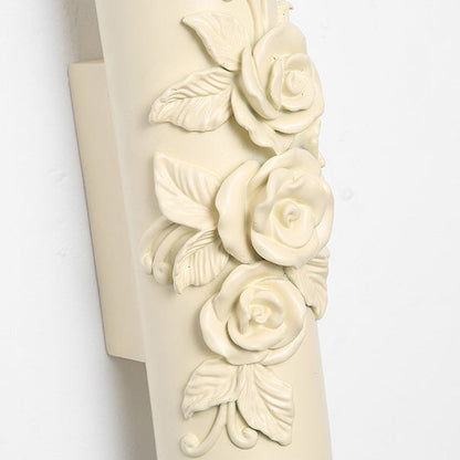 Resin Glass Metal Shell Carved 1-Light Wall Sconce Lamp