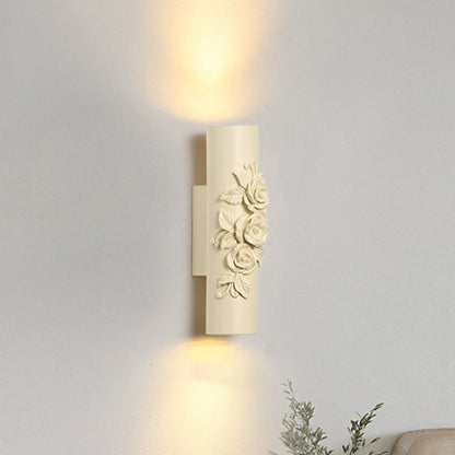 Resin Glass Metal Shell Carved 1-Light Wall Sconce Lamp