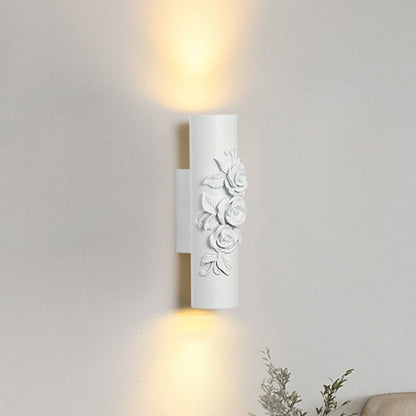 Resin Glass Metal Shell Carved 1-Light Wall Sconce Lamp