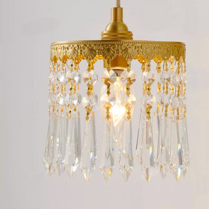 Crystal Copper Angel Pattern 1-Light Wall Sconce Lamp
