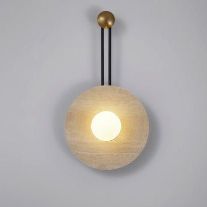 French & Iron Spherical Round 1-Light Wall Sconce Lamp