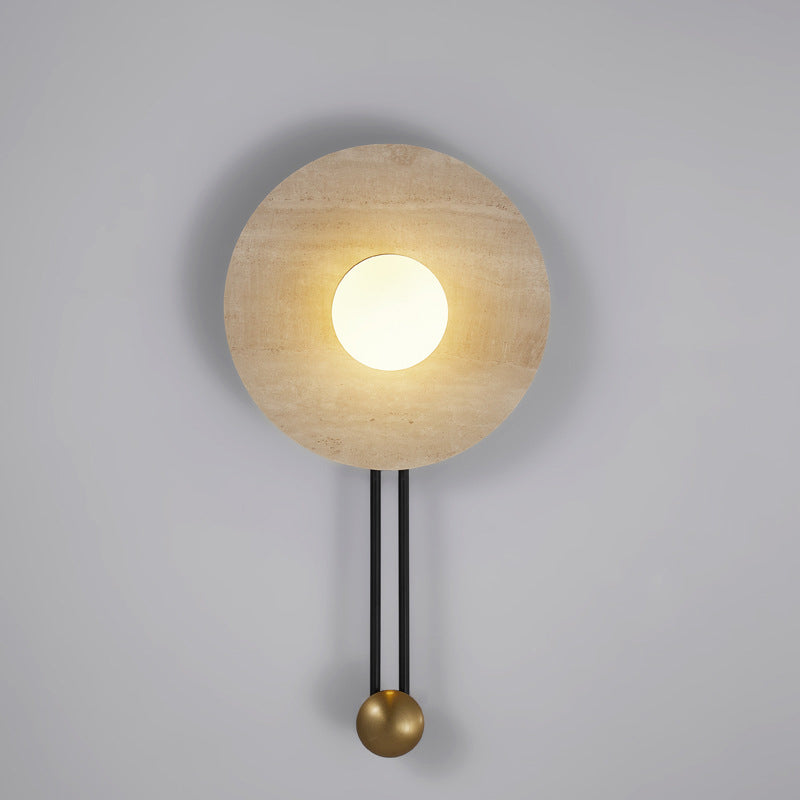 French & Iron Spherical Round 1-Light Wall Sconce Lamp