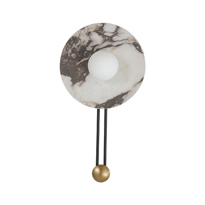 French & Iron Spherical Round 1-Light Wall Sconce Lamp