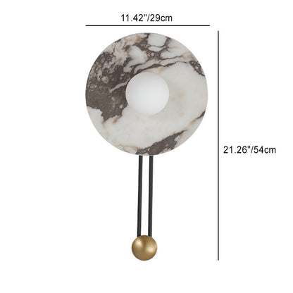 French & Iron Spherical Round 1-Light Wall Sconce Lamp