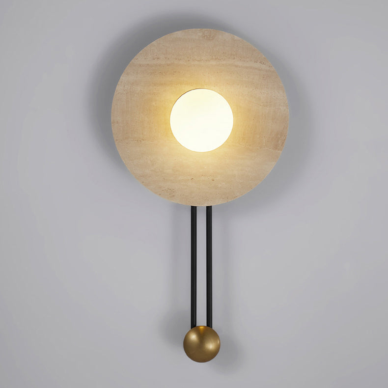 French & Iron Spherical Round 1-Light Wall Sconce Lamp